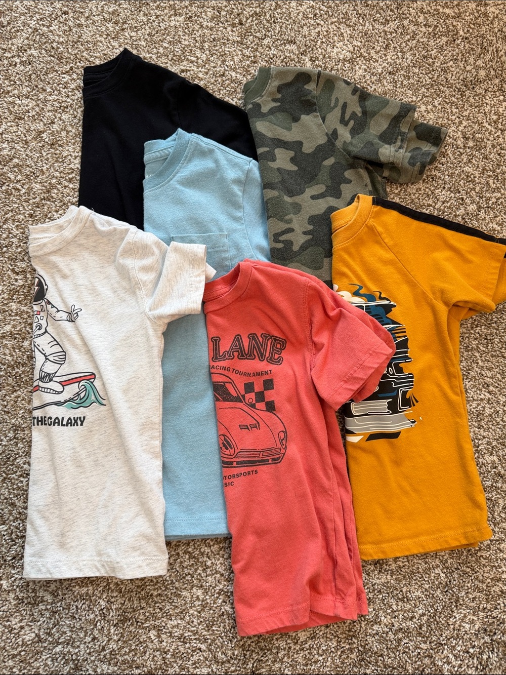 Kids / Boys Short Sleeve Bundle of 6 - Brand Variety - Size (4-5)